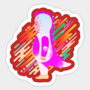 Dino Kid Sticker